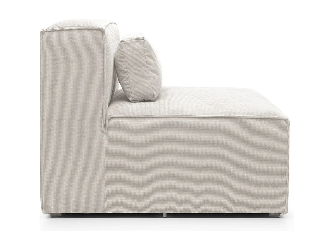 Doris Reversible Single Seat in White with High-Density Foam