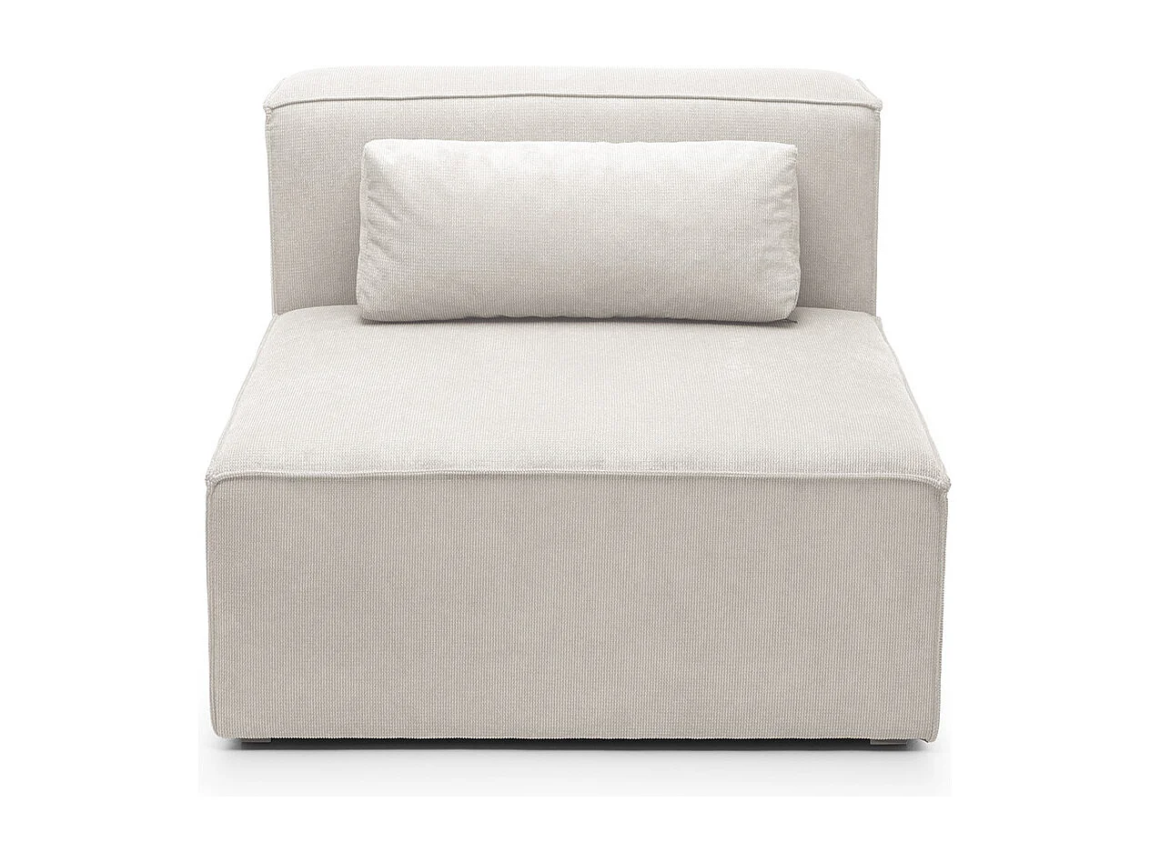 Doris Reversible Single Seat in White with High-Density Foam