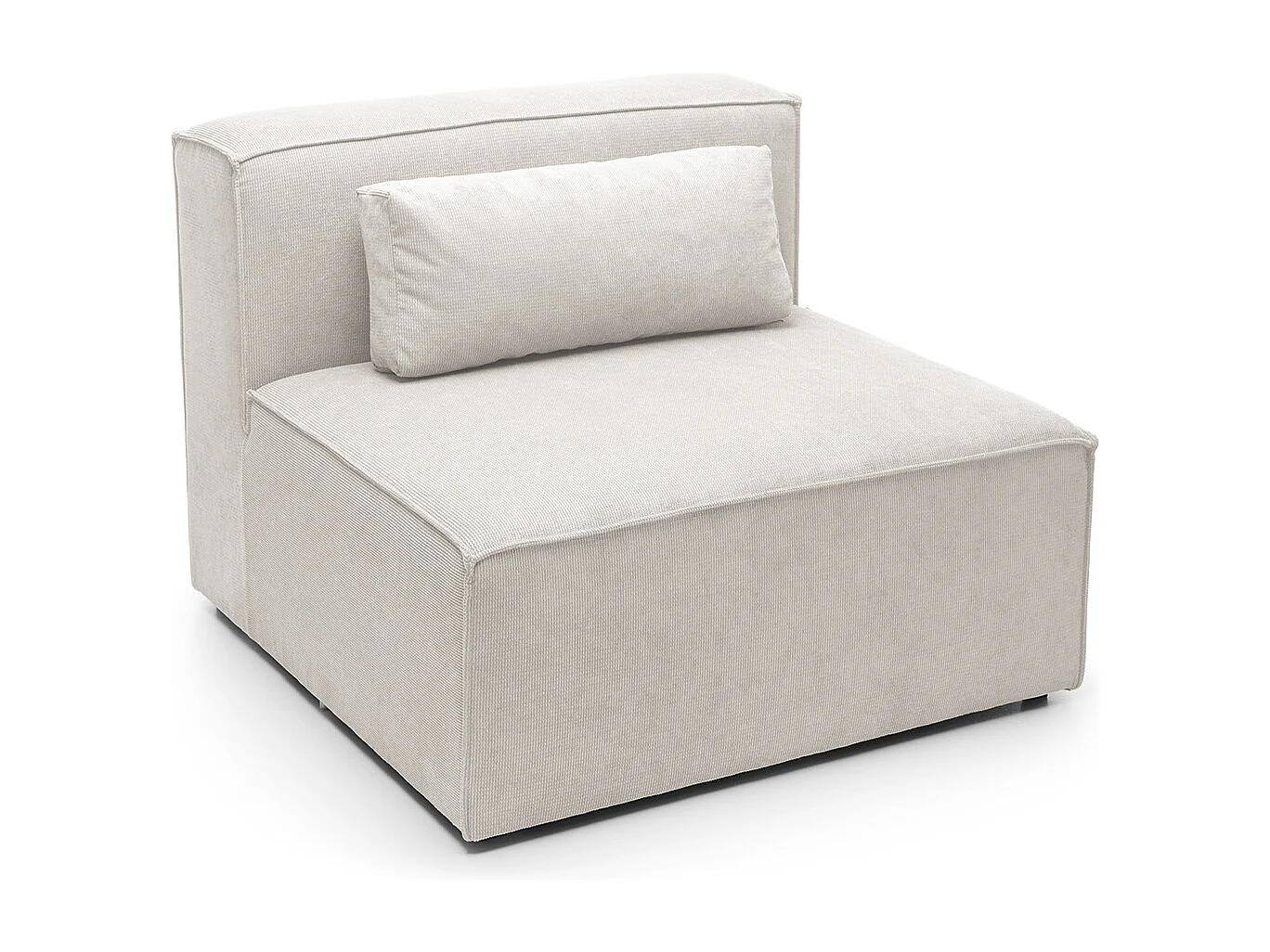 Doris Reversible Single Seat in White with High-Density Foam