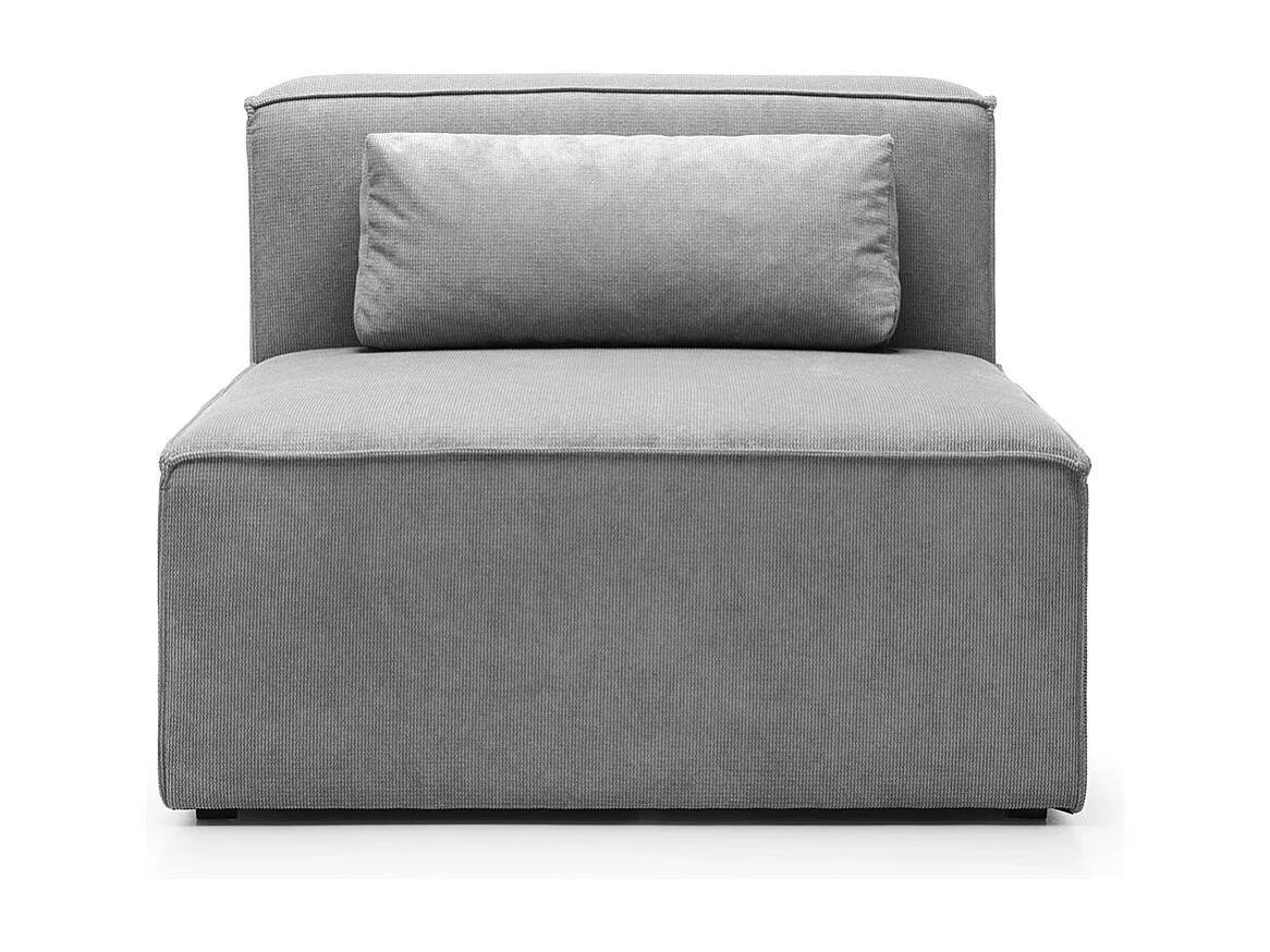 Doris Reversible Single Seat in Light Grey with High-Density Foam