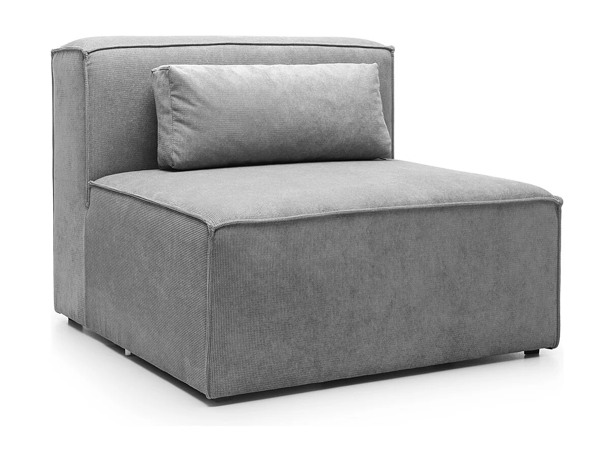 Doris Reversible Single Seat in Light Grey with High-Density Foam