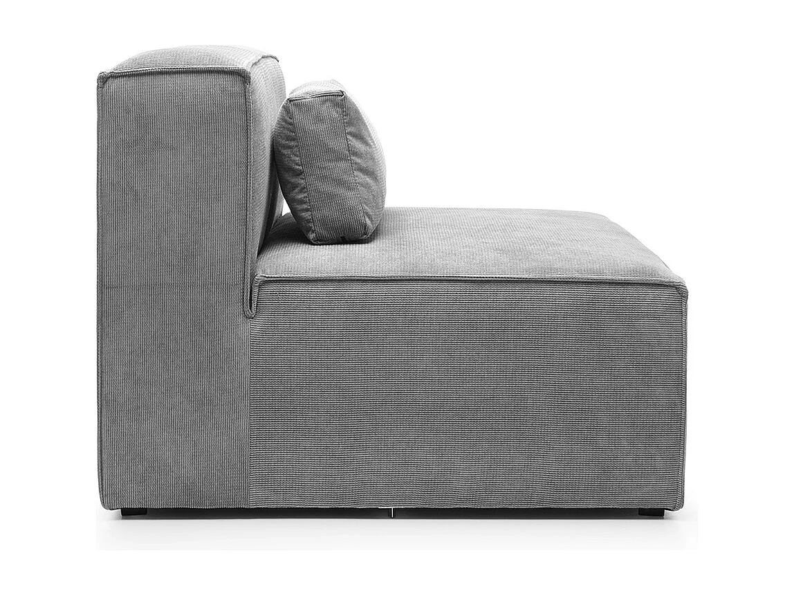 Doris Reversible Single Seat in Light Grey with High-Density Foam