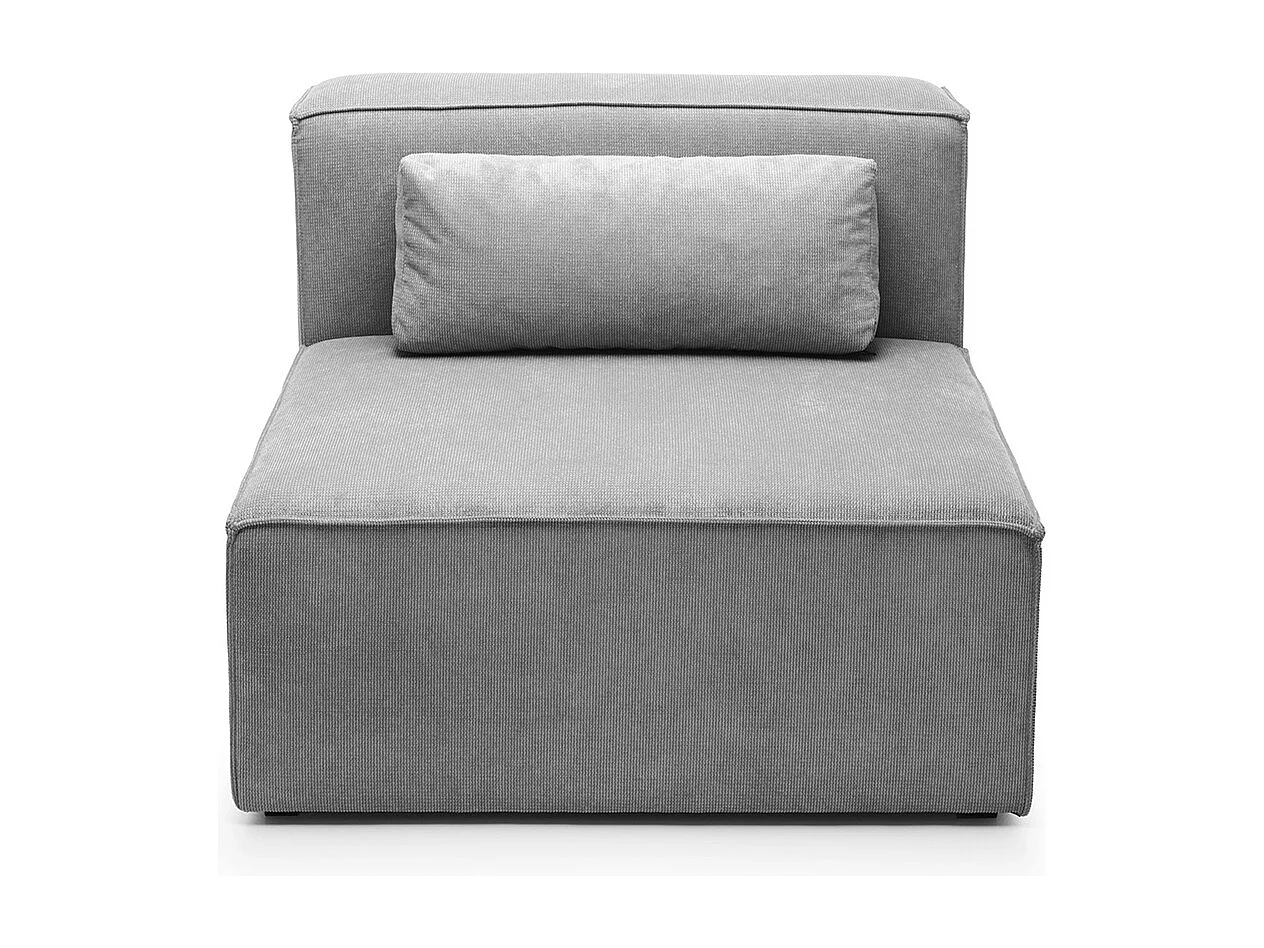 Doris Reversible Single Seat in Light Grey with High-Density Foam