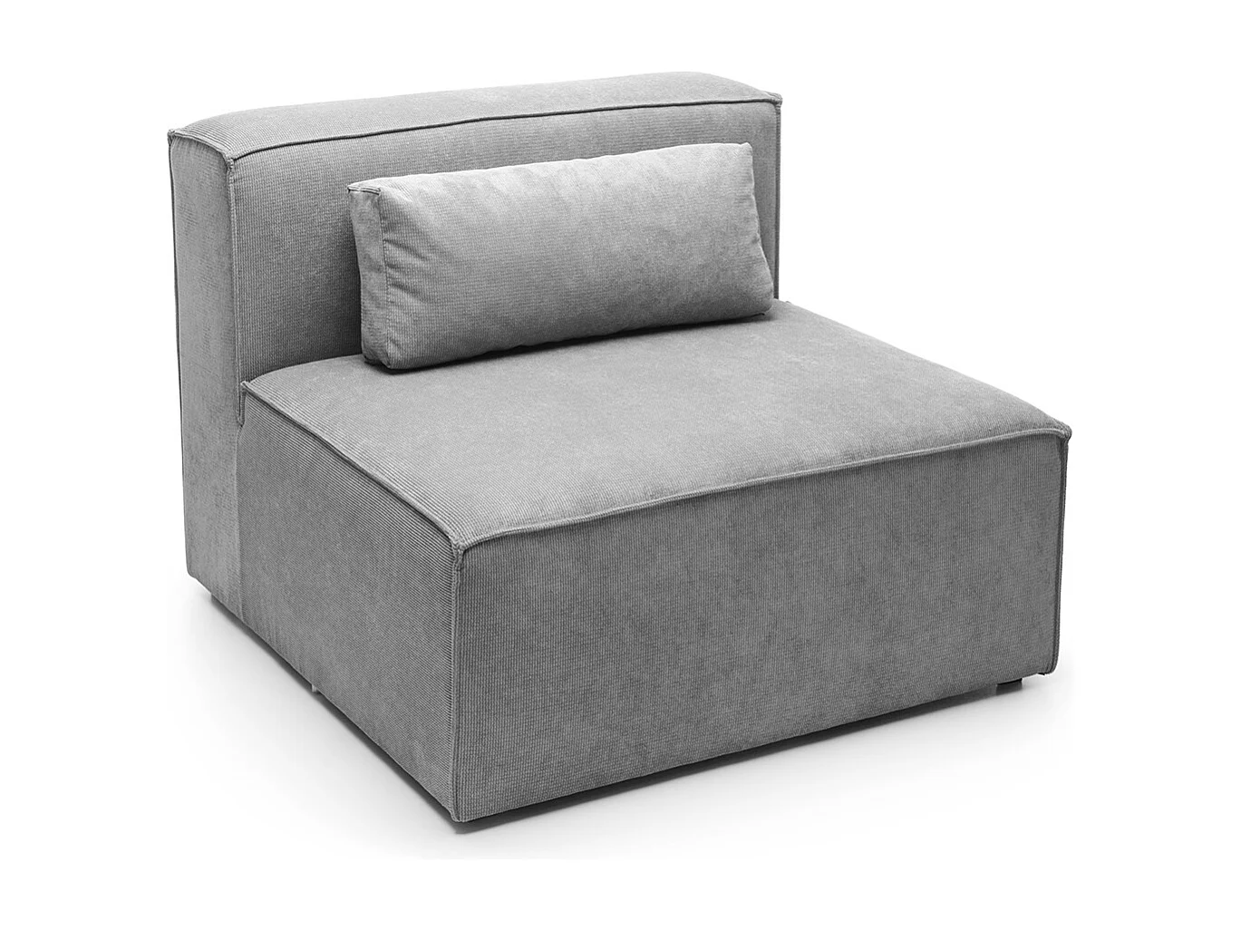 Doris Reversible Single Seat in Light Grey with High-Density Foam