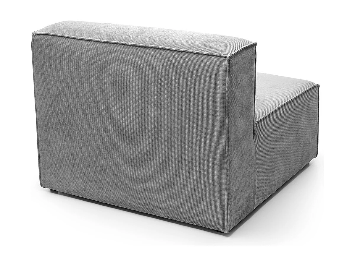 Doris Reversible Single Seat in Light Grey with High-Density Foam