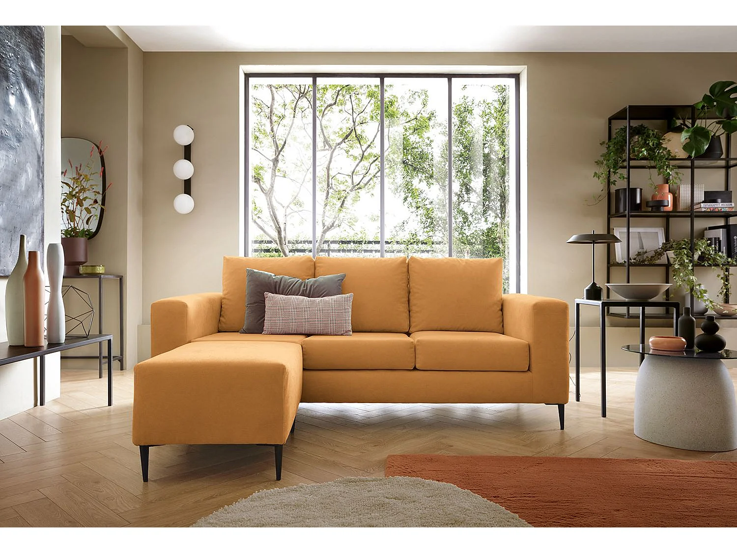 Capri Reversible Corner Sofa in Saffron