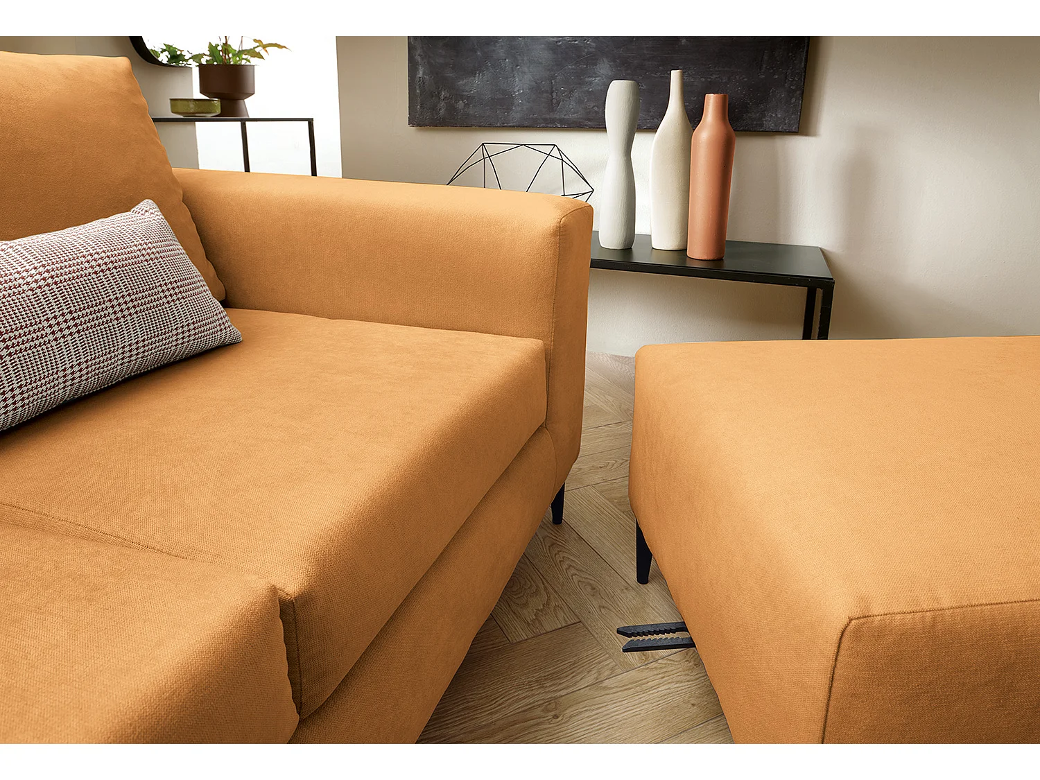 Capri Reversible Corner Sofa in Saffron
