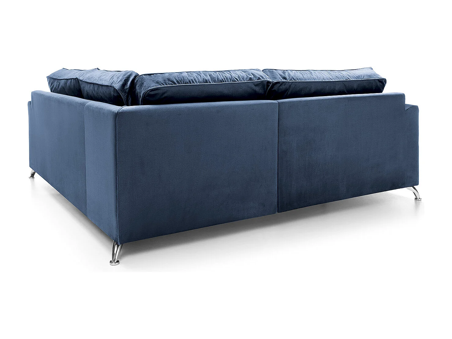 Ferguson Fabric Corner Sofa in Blue Velvet