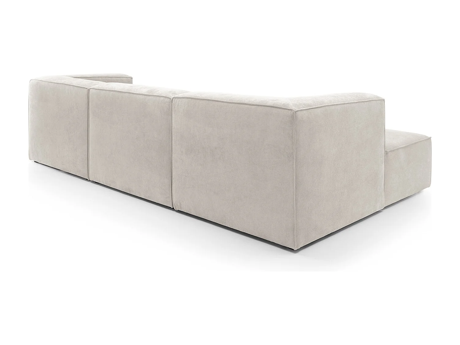 Doris Reversible Corner Sofa in White with High-Density Foam