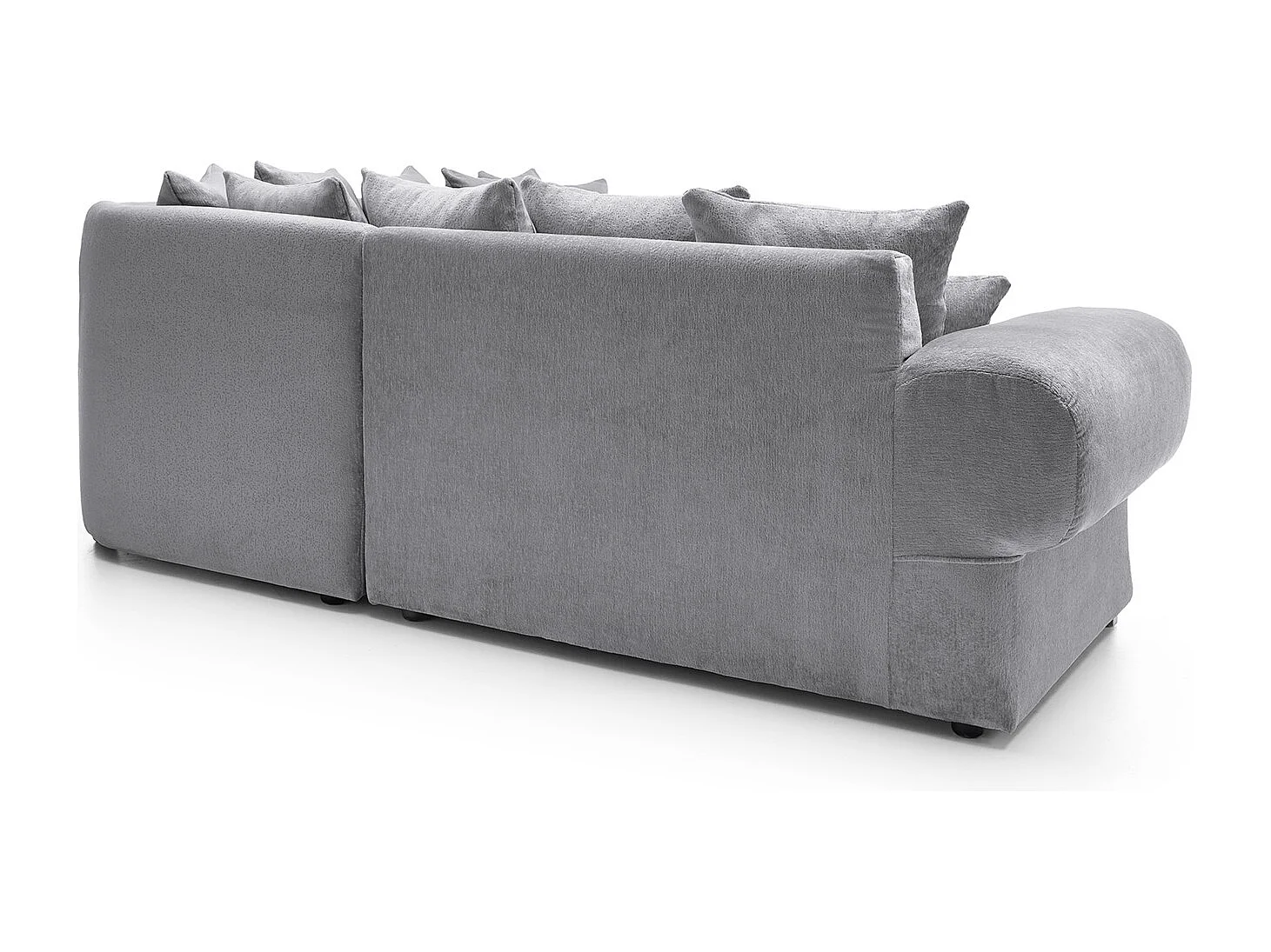 Verona Corner Sofa in Light Grey Crushed Chenille