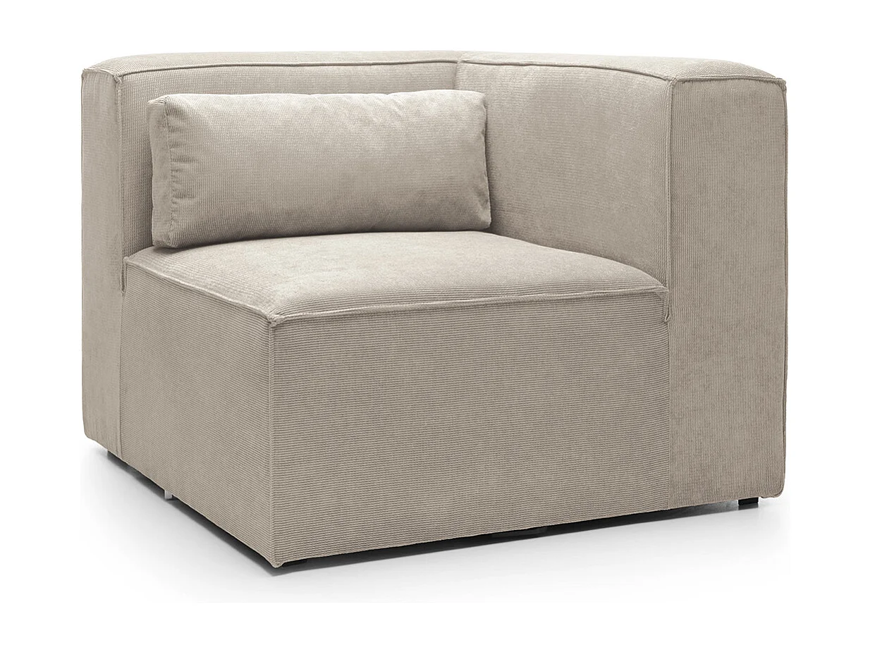 Doris Reversible Corner Unit in Beige with High-Density Foam