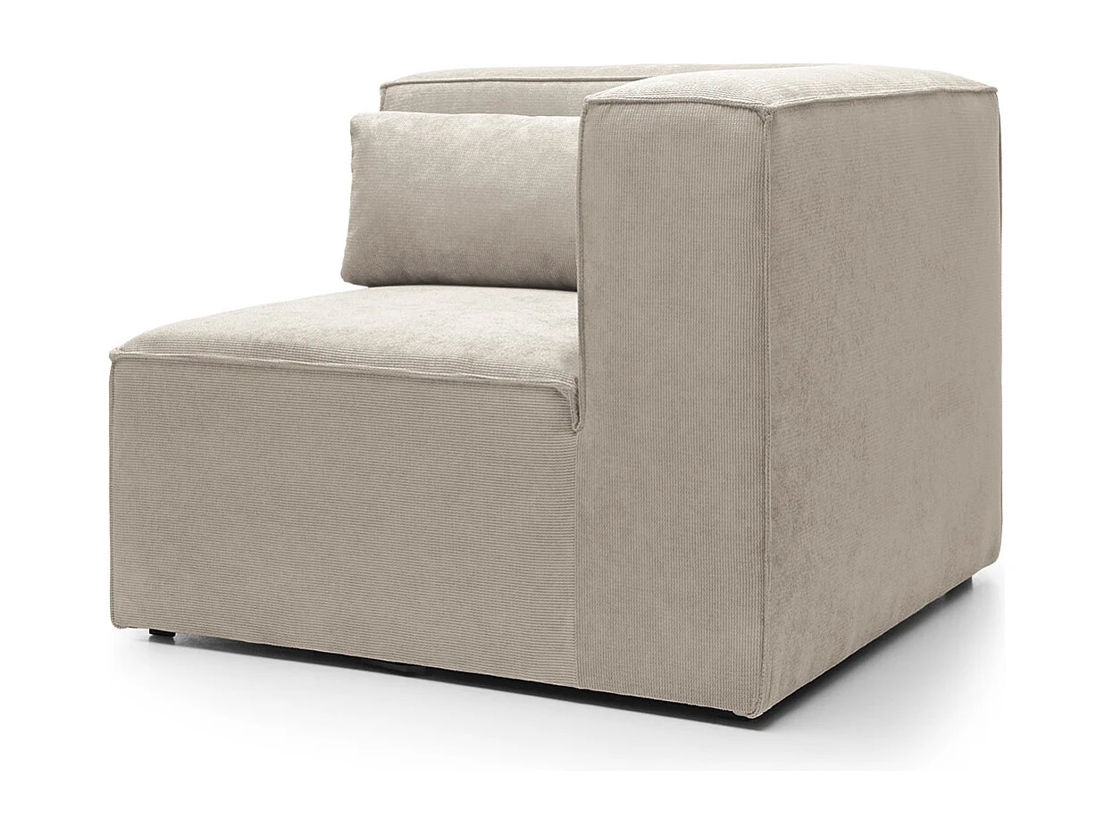Doris Reversible Corner Unit in Beige with High-Density Foam