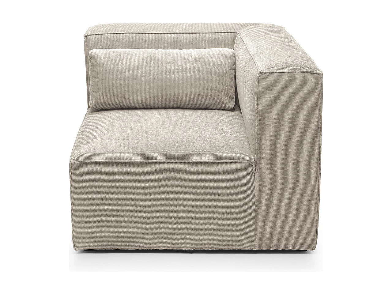 Doris Reversible Corner Unit in Beige with High-Density Foam