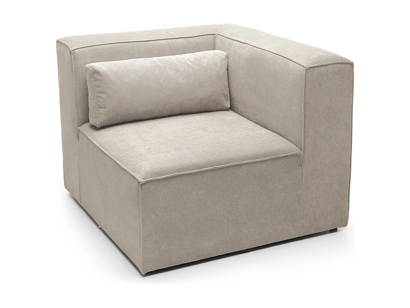 Doris Reversible Corner Unit in Beige with High-Density Foam