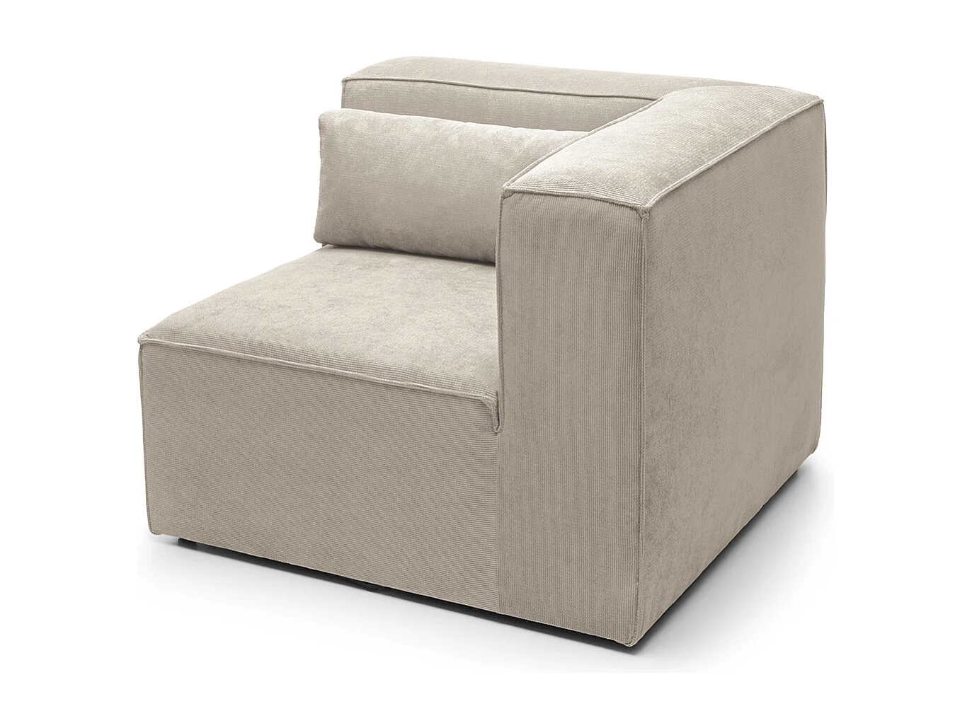 Doris Reversible Corner Unit in Beige with High-Density Foam