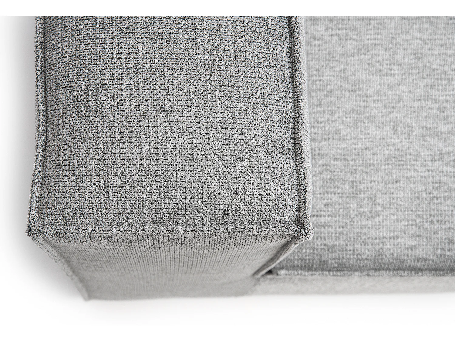 Doris Basket Weave Large Corner Sofa in Grey with Modular Comfort and Timeless Style