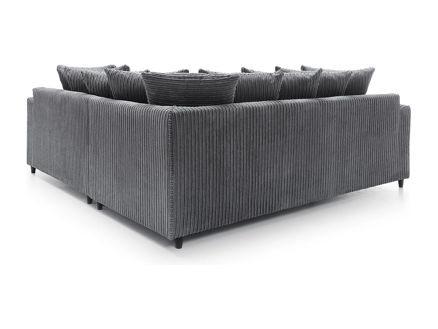Ferguson Fabric Corner Sofa in Grey Cord Chenille