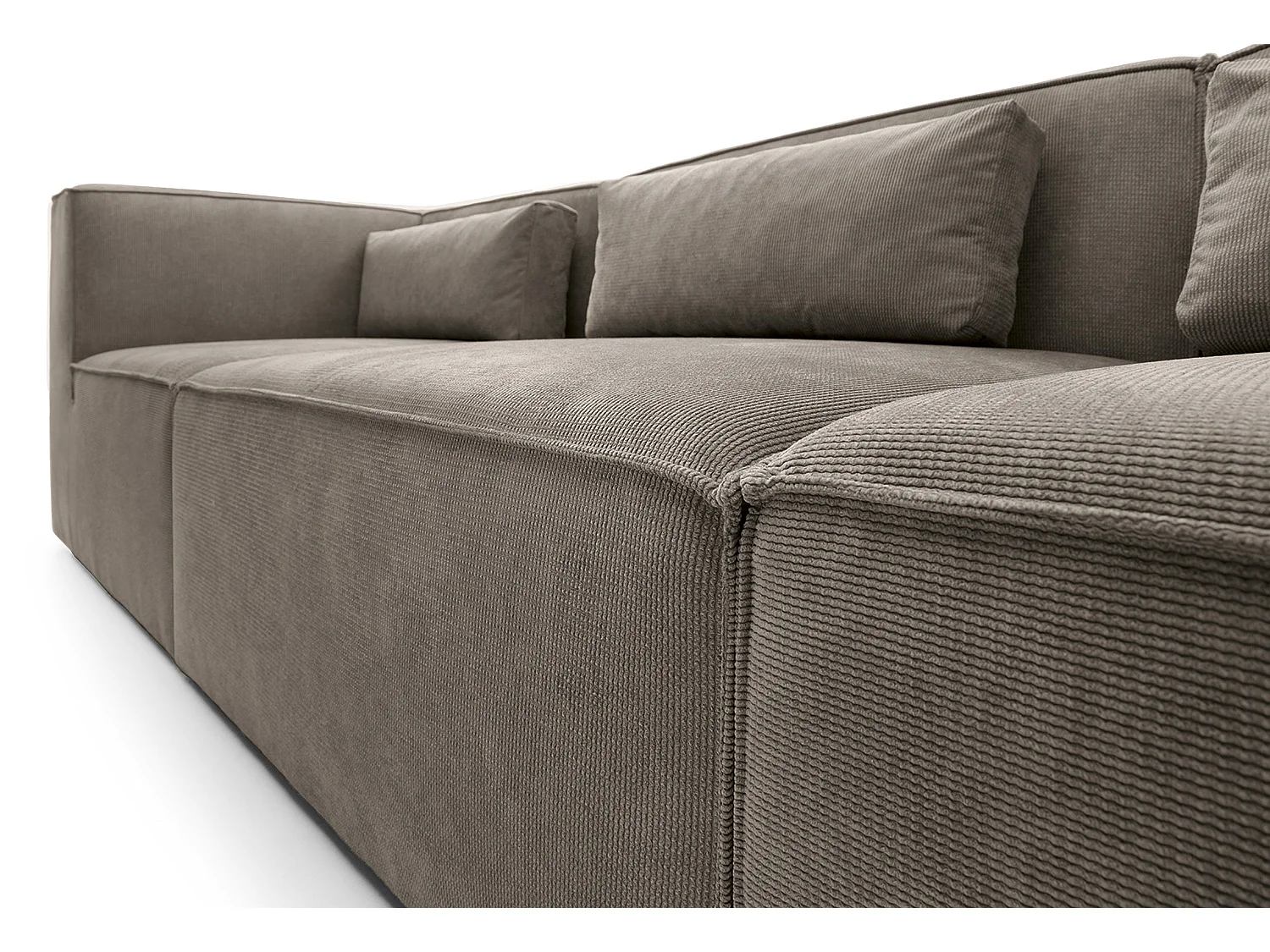 Doris Reversible Large Corner Sofa in Brown with High-Density Foam