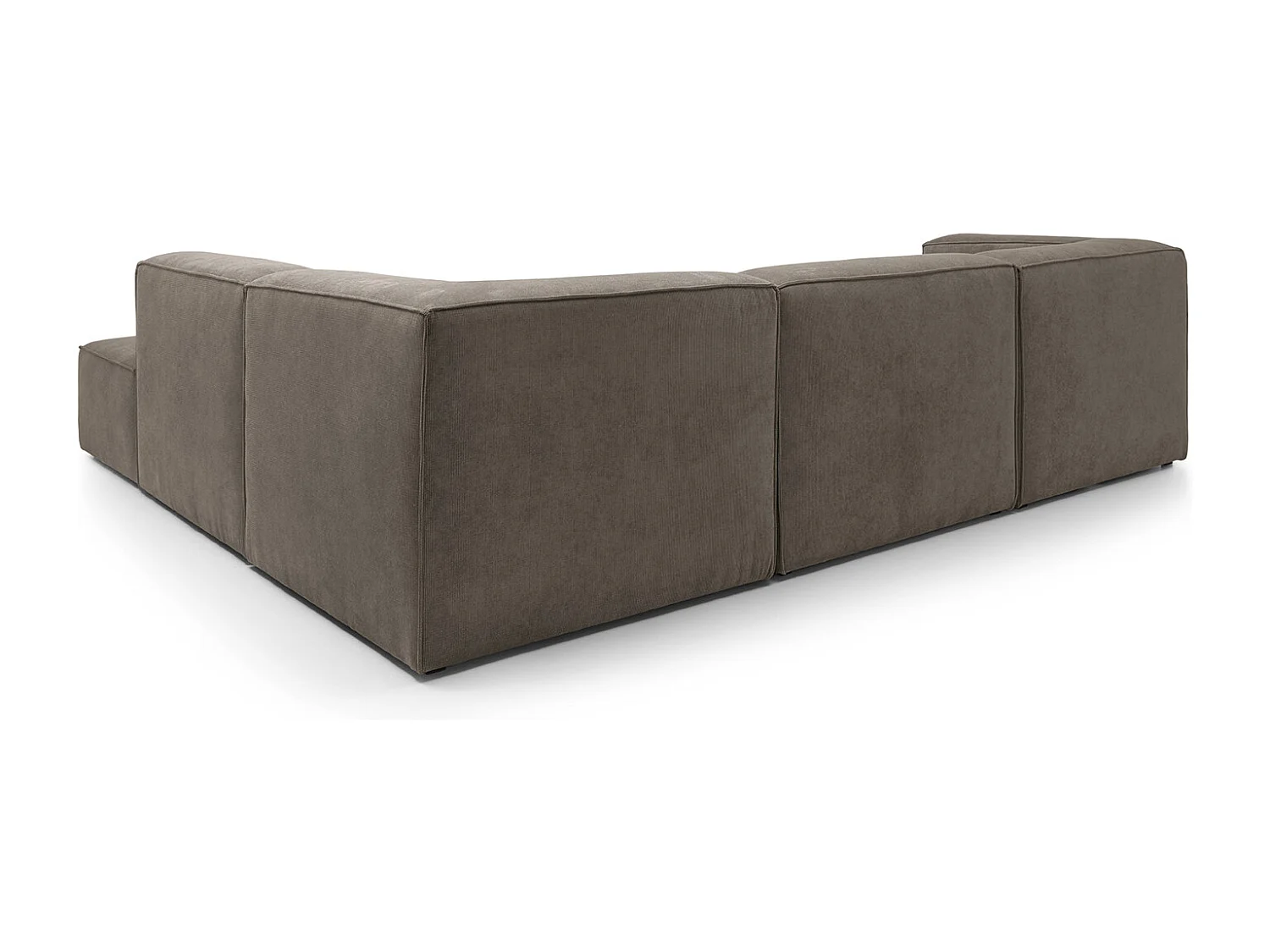Doris Reversible Large Corner Sofa in Brown with High-Density Foam