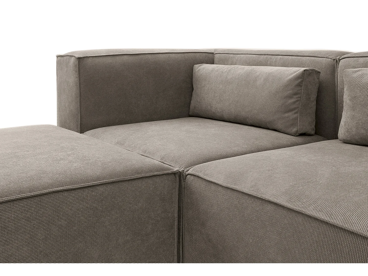 Doris Reversible Large Corner Sofa in Brown with High-Density Foam