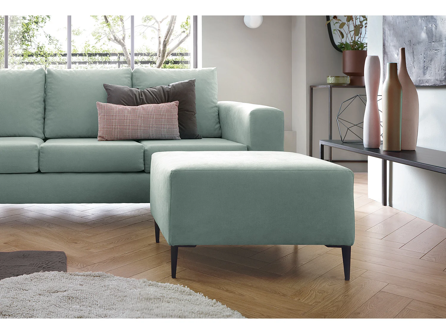 Capri Reversible Corner Sofa in Pistachio