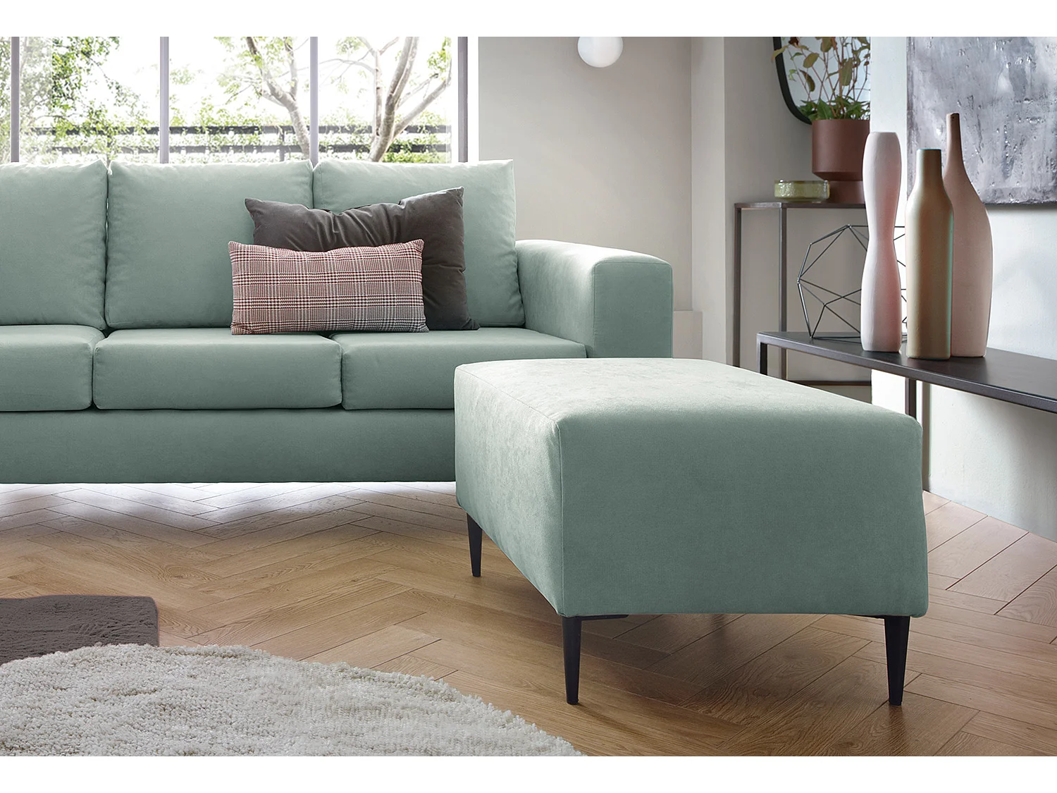 Capri Reversible Corner Sofa in Pistachio