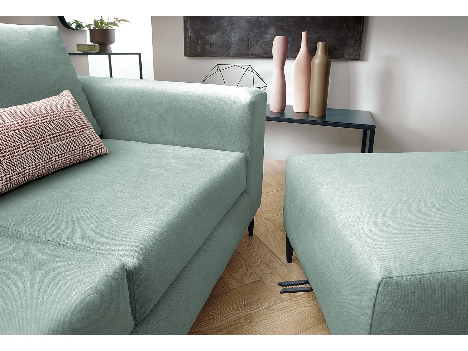 Capri Reversible Corner Sofa in Pistachio