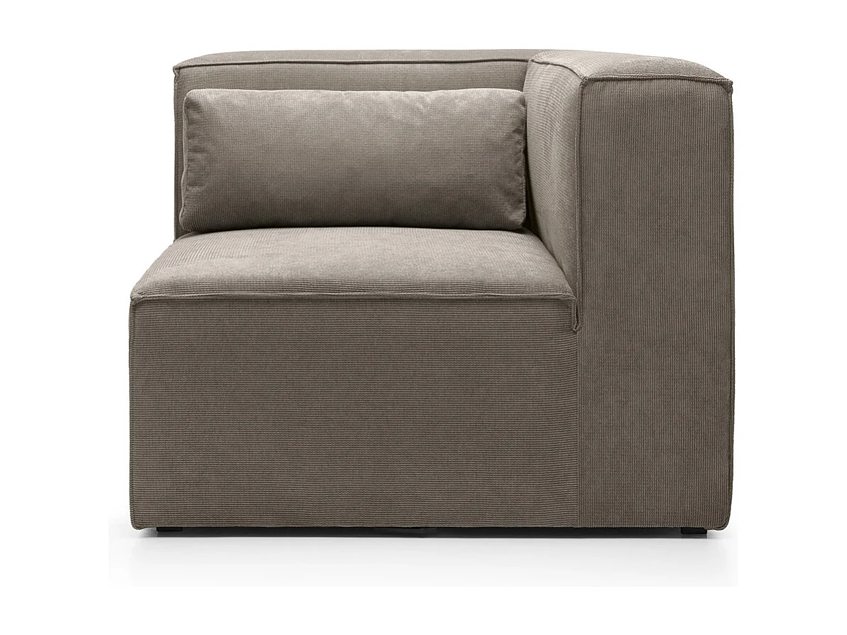 Doris Reversible Corner Unit in Brown with High-Density Foam