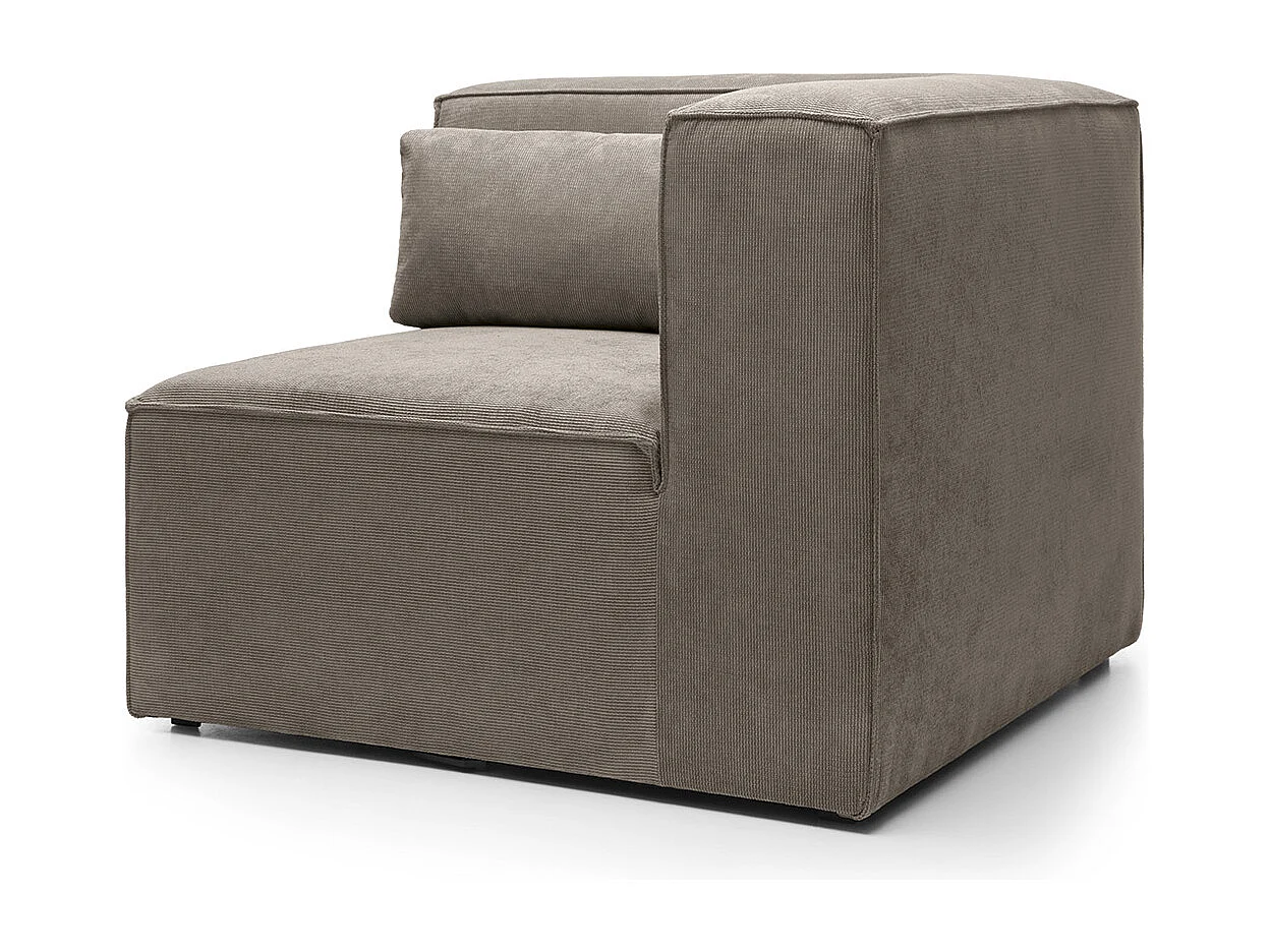 Doris Reversible Corner Unit in Brown with High-Density Foam