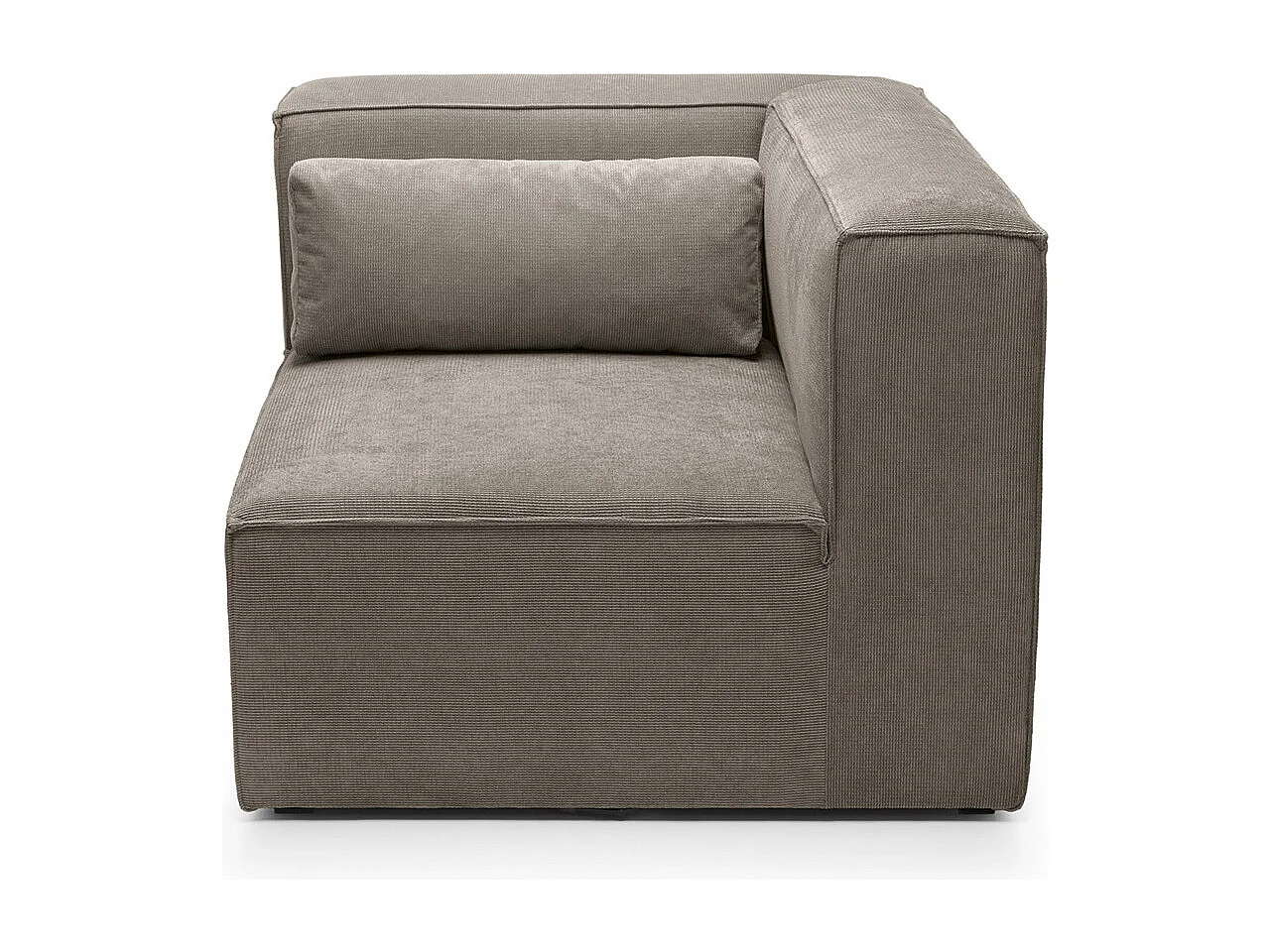 Doris Reversible Corner Unit in Brown with High-Density Foam