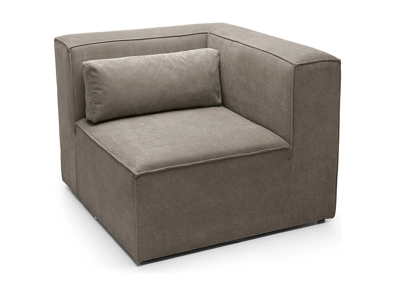 Doris Reversible Corner Unit in Brown with High-Density Foam