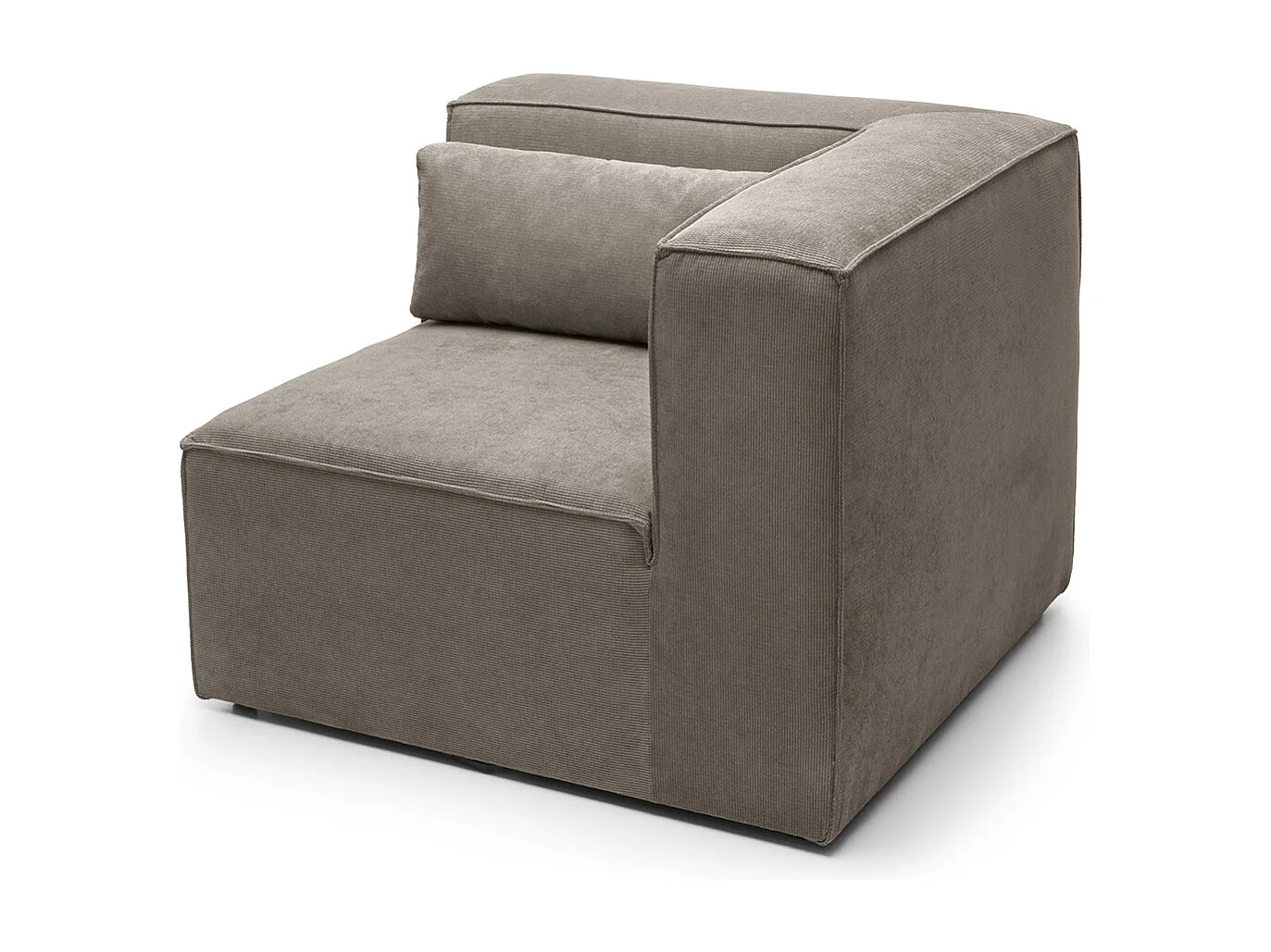 Doris Reversible Corner Unit in Brown with High-Density Foam