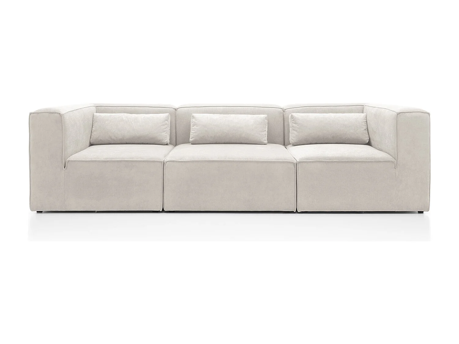 Doris Reversible 4 Seater Sofa in White with High-Density Foam