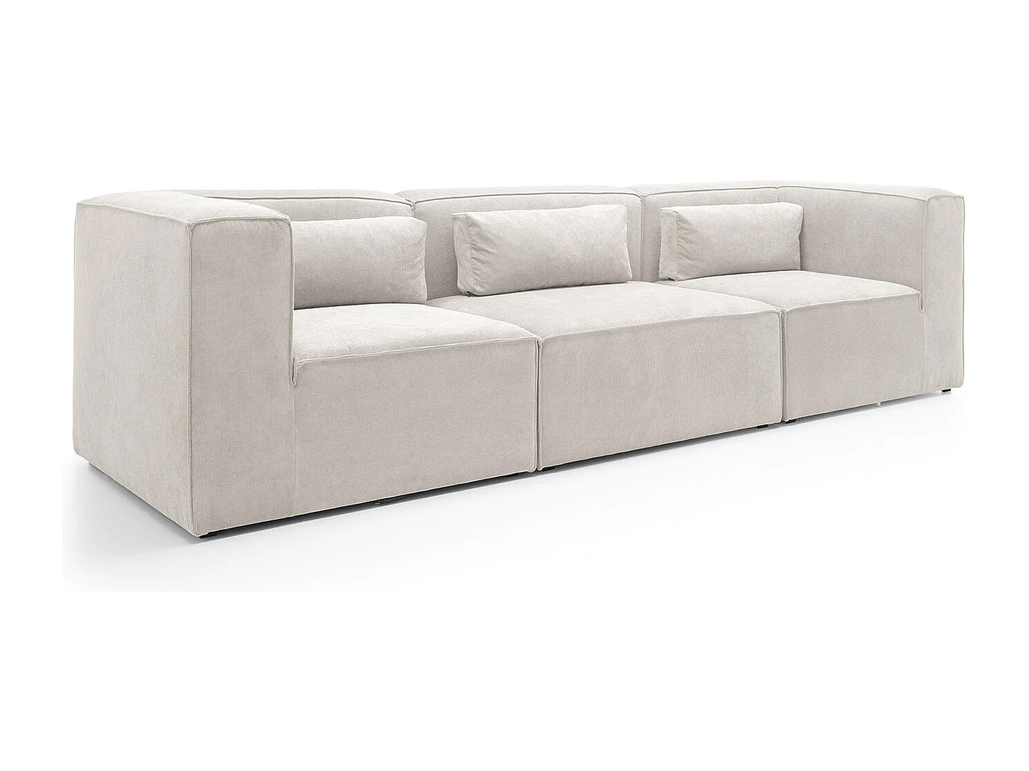 Doris Reversible 4 Seater Sofa in White with High-Density Foam