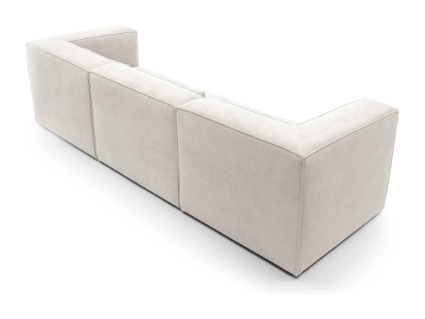 Doris Reversible 4 Seater Sofa in White with High-Density Foam