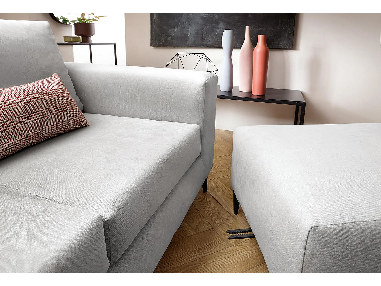 Capri Reversible Corner Sofa in Light Grey