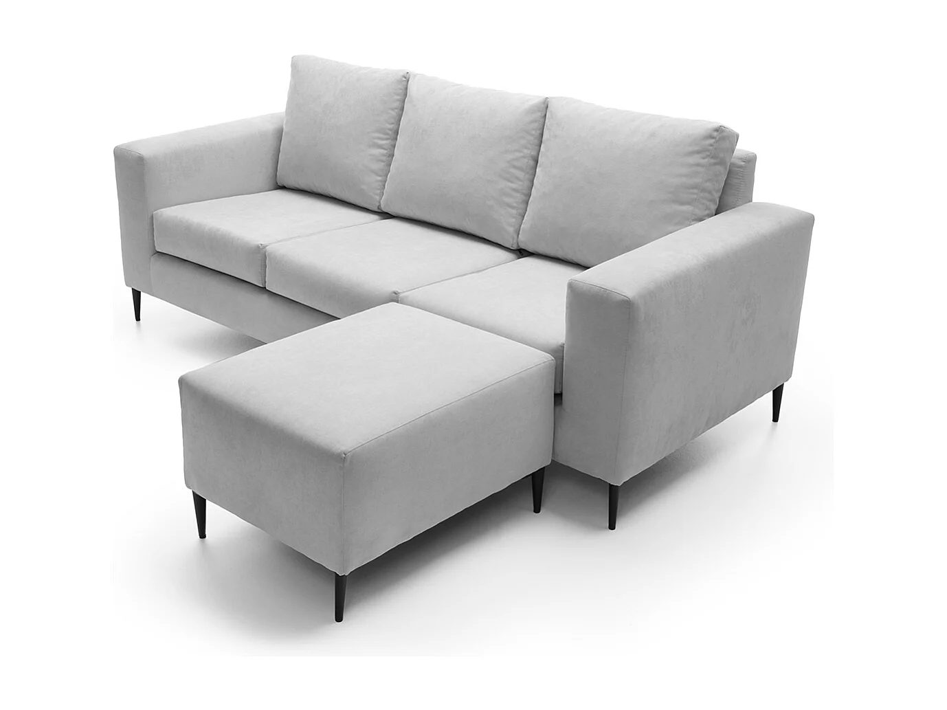 Capri Reversible Corner Sofa in Light Grey