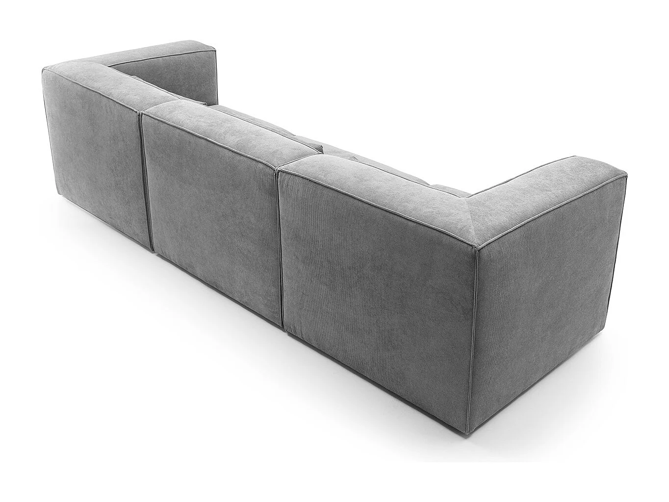 Doris Reversible 4 Seater Sofa in Light Grey with High-Density Foam