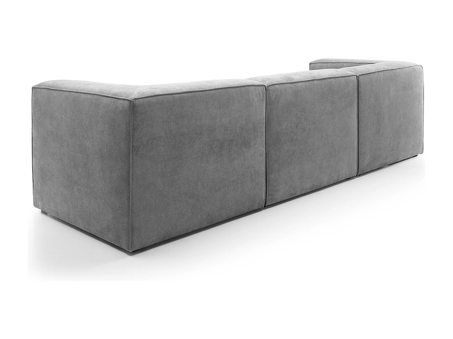 Doris Reversible 4 Seater Sofa in Light Grey with High-Density Foam
