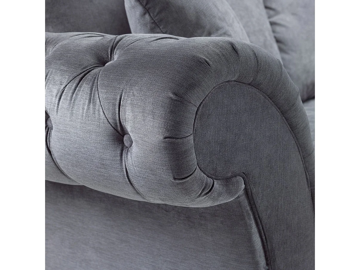 Windsor Corner Sofa in Soft Grey with a luxurious finish