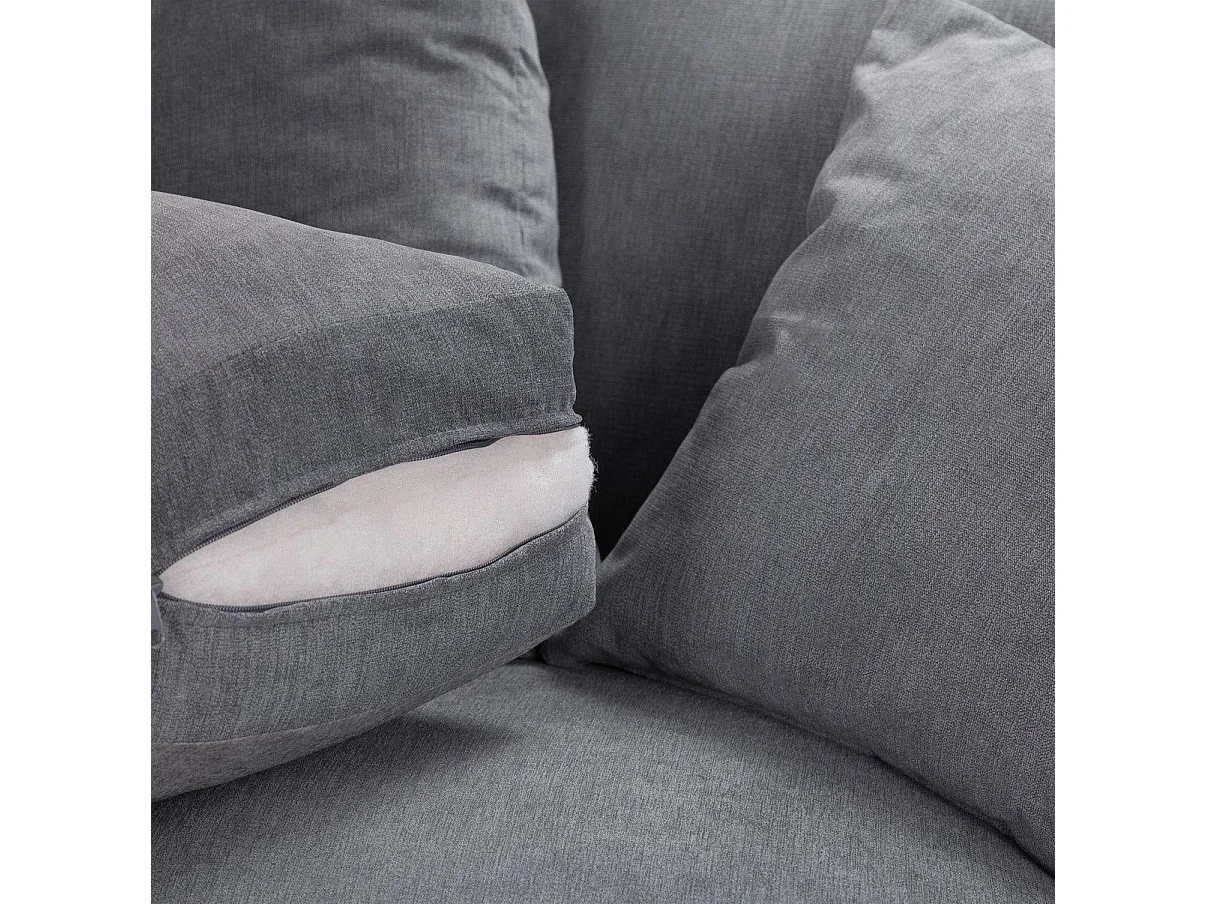 Windsor Corner Sofa in Soft Grey with a luxurious finish