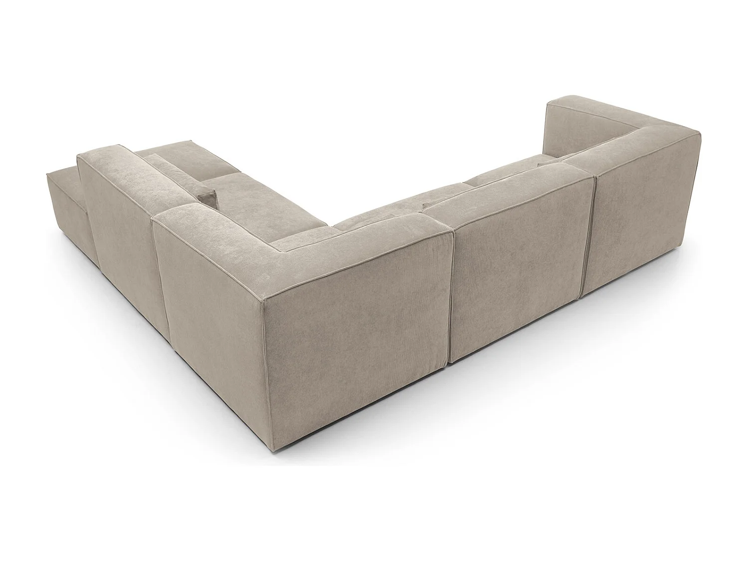Doris Reversible Large Corner Sofa in Beige with High-Density Foam