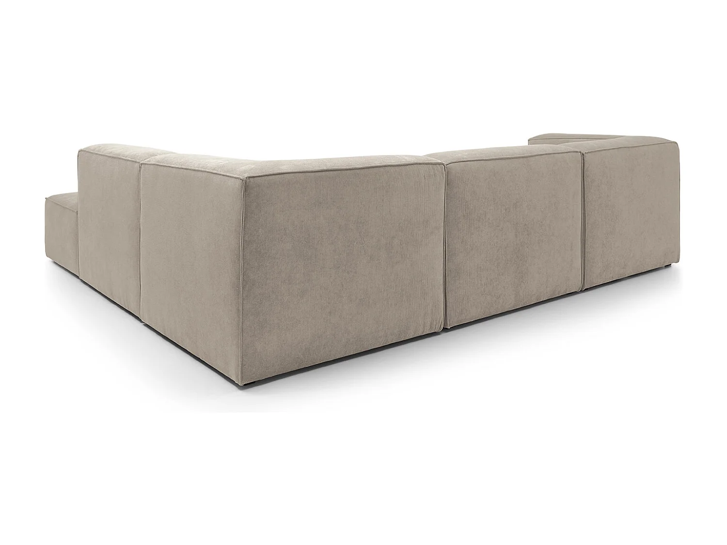 Doris Reversible Large Corner Sofa in Beige with High-Density Foam