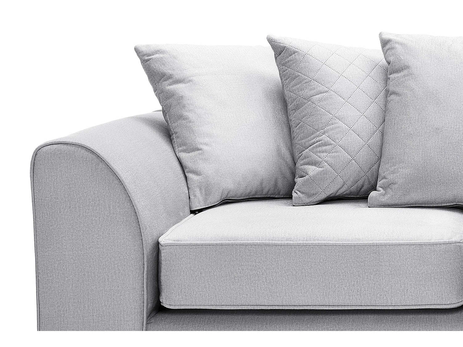 Chicago Velvet 3 Seater Sofa in Light Grey