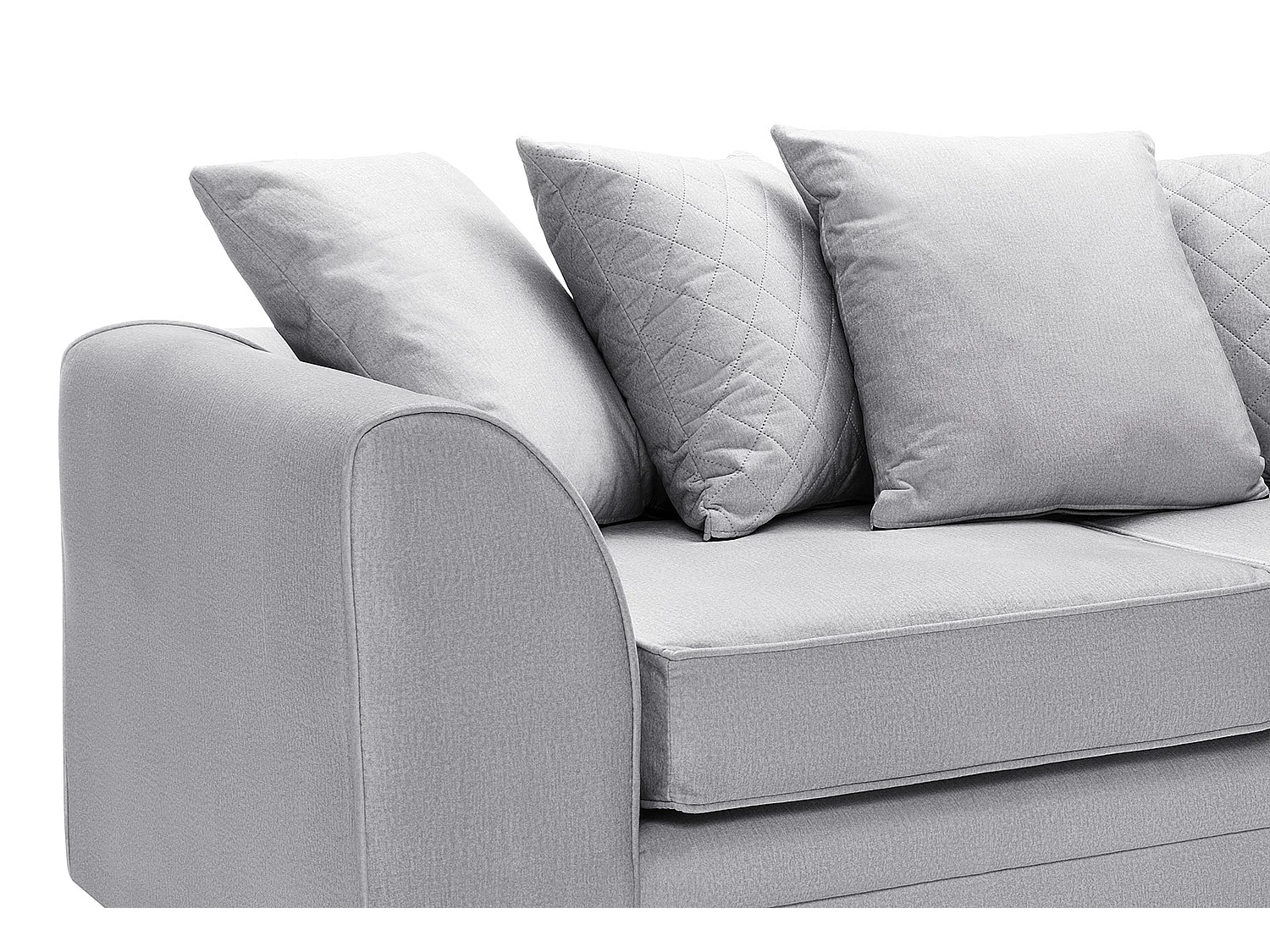 Chicago Velvet 3 Seater Sofa in Light Grey