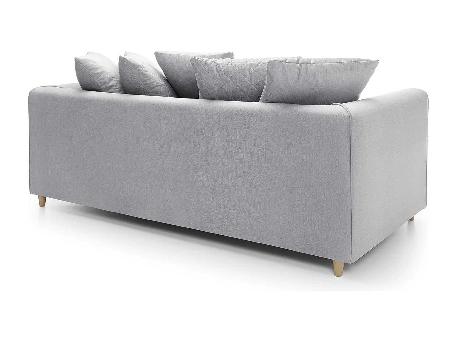 Chicago Velvet 3 Seater Sofa in Light Grey