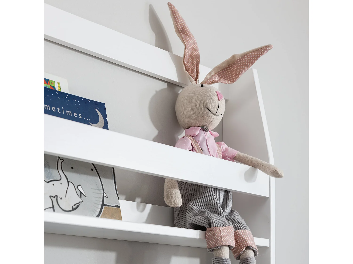 Noa & Nani Hakan Display 2 Shelf Bookcase Wall Mounted in White