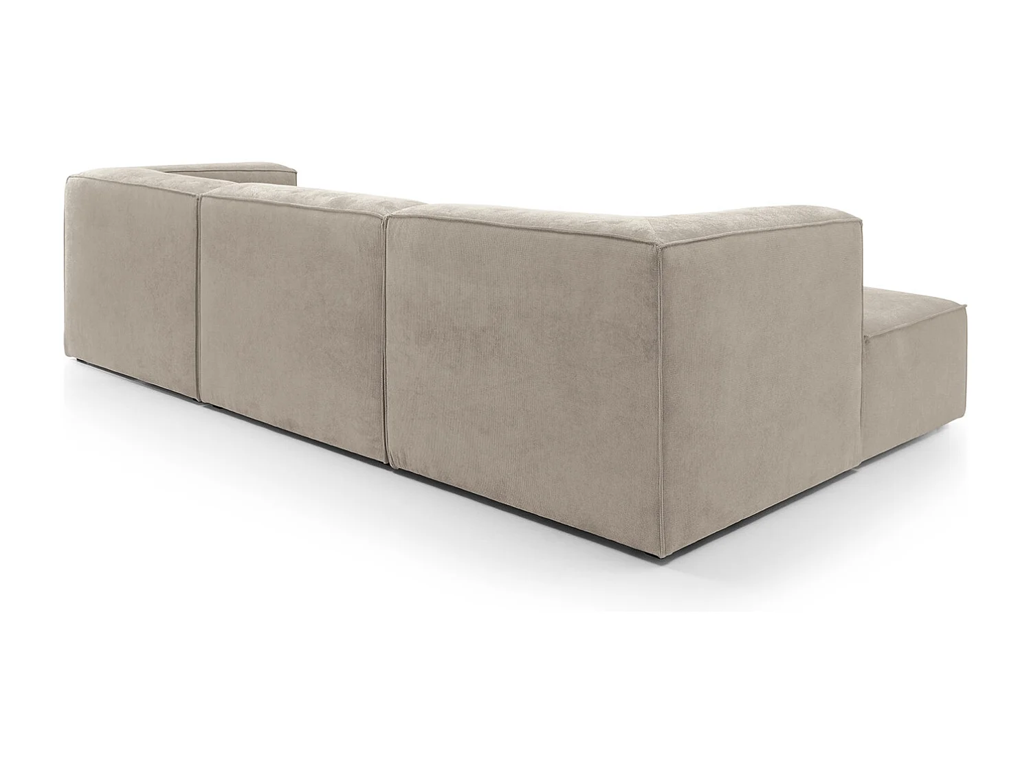 Doris Reversible Corner Sofa in Beige with High-Density Foam