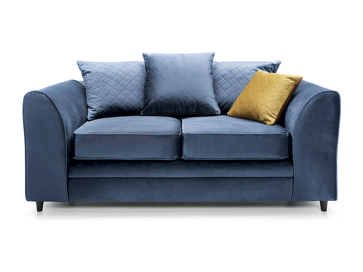 Chicago Velvet 2 Seater Sofa in Dark Blue