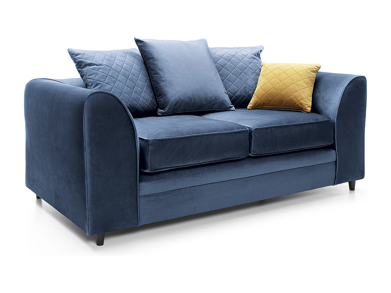 Chicago Velvet 2 Seater Sofa in Dark Blue